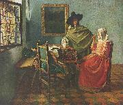 Johannes Vermeer The Wine Glass oil painting